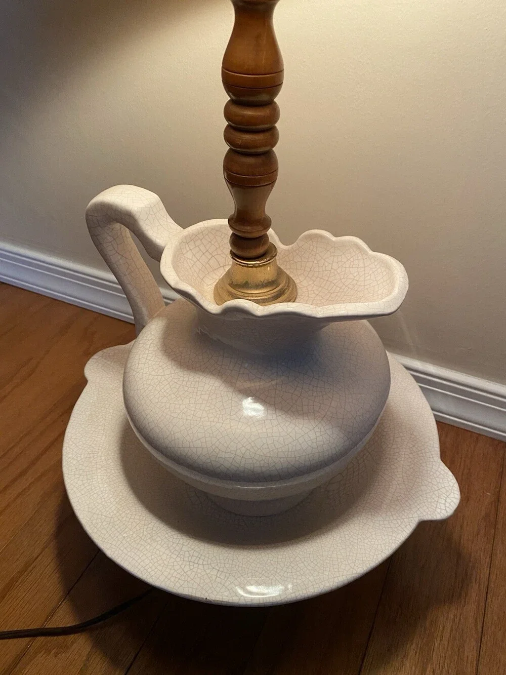 Vintage Teapot Lamp with Saucer and Cup 24